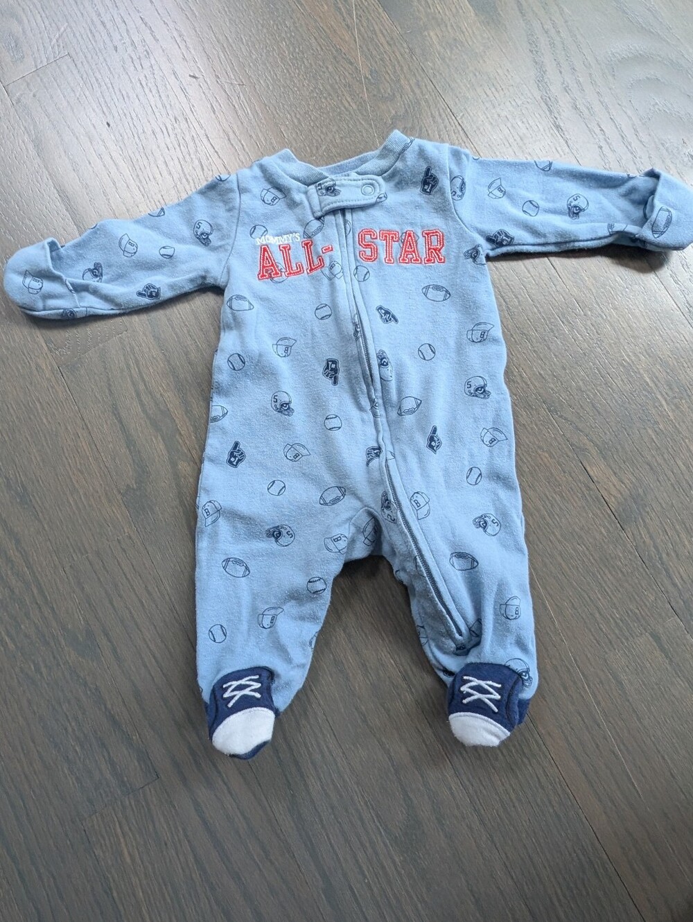 Carter's Baby Boys Footed Pajamas Sleep n Play, All-Star, Newborn